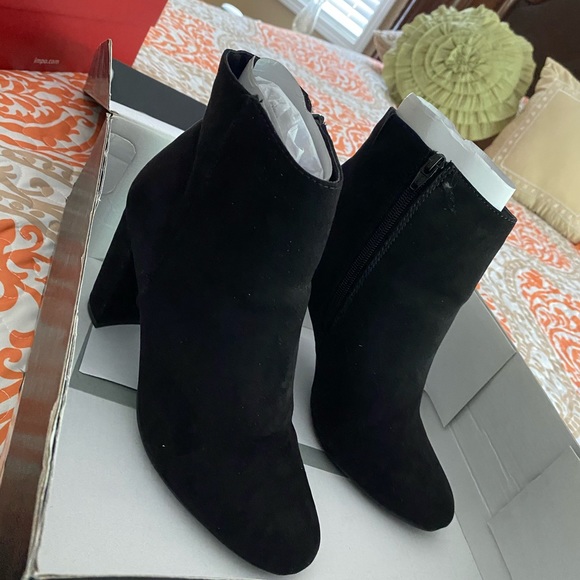 Material Girl Cambrie Block-Heel Booties - Picture 1 of 3